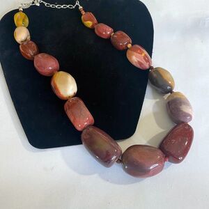 Jay King Mine Finds Vintage Jasper Necklace Authentic Gemstones Sterling